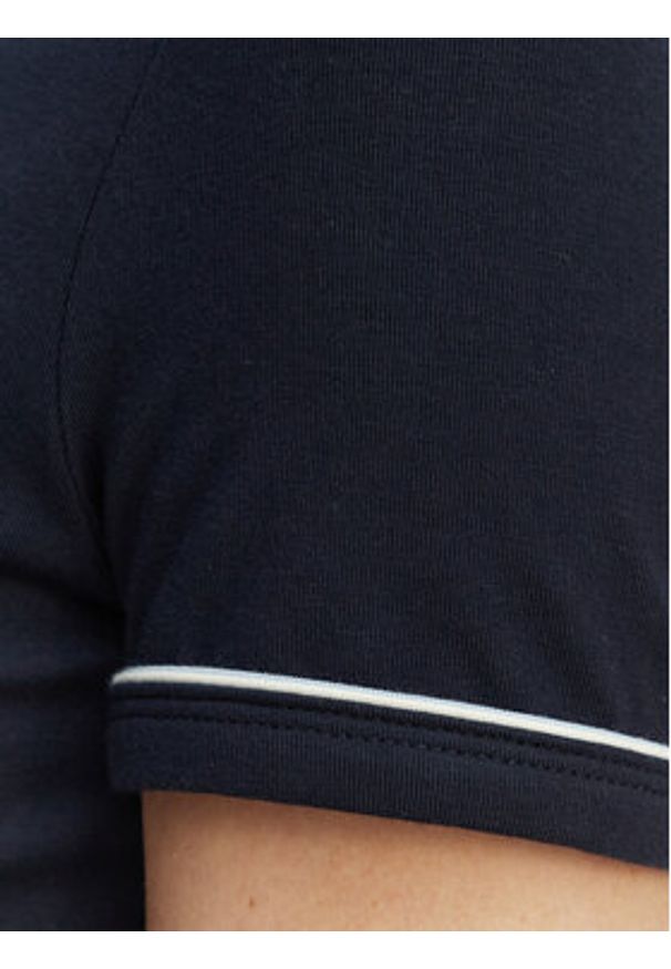 Lacoste T-Shirt TF5289 Granatowy Slim Fit. Kolor: niebieski. Materiał: bawełna