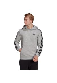 Adidas - Kaptur adidas Essentials Fleece, Szary, Mężczyźni. Kolor: szary