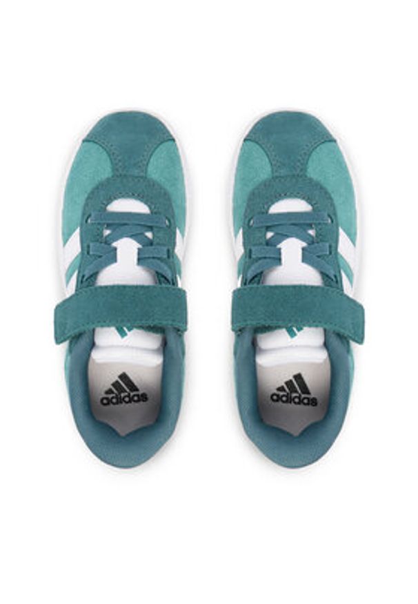 Adidas - adidas Sneakersy VL Court 3.0 Shoes JP7830 Turkusowy. Kolor: turkusowy. Materiał: zamsz, skóra