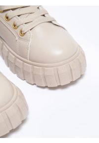 Big-Star - Sneakersy damskie beżowe MM274618 801. Kolor: beżowy. Materiał: jeans #4