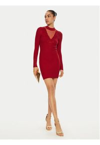 Guess Sukienka codzienna 170075 Czerwony Classic Fit. Okazja: na co dzień. Kolor: czerwony. Materiał: syntetyk, wiskoza. Typ sukienki: proste. Styl: casual #4