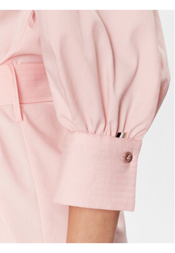 BOSS - Boss Sukienka 50484828 Różowy Relaxed Fit. Kolor: różowy. Materiał: bawełna