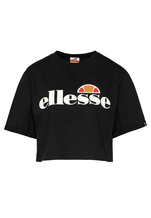 Ellesse T-Shirt Alberta Crop SGS04484 Czarny Regular Fit. Kolor: czarny. Materiał: bawełna