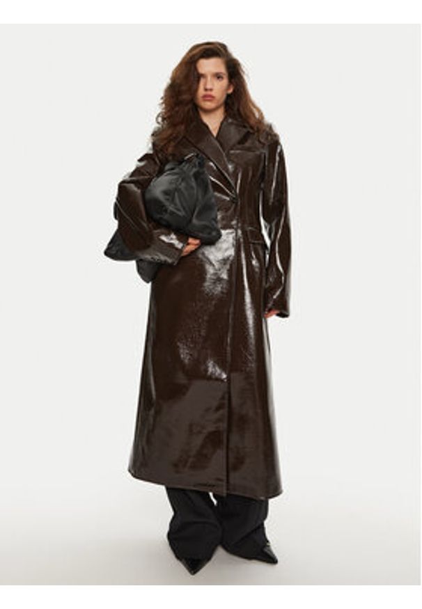 Herskind Płaszcz wełniany Ultra 5379149 Brązowy Regular Fit. Kolor: brązowy. Materiał: syntetyk
