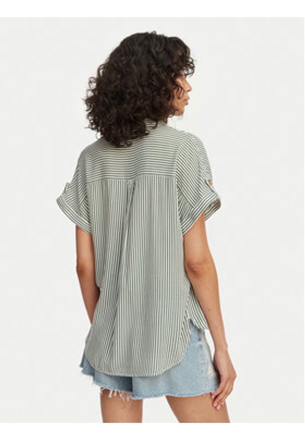 Vero Moda Koszula Bumpy 10310139 Zielony Regular Fit. Kolor: zielony. Materiał: wiskoza