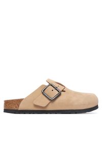 Birkenstock Klapki Boston Wire Buckle 1031573 Beżowy jasny. Kolor: beżowy. Materiał: nubuk, skóra #1