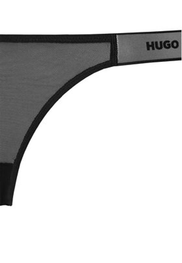 Hugo - HUGO Komplet 3 par stringów 50550125 Czarny. Kolor: czarny. Materiał: syntetyk