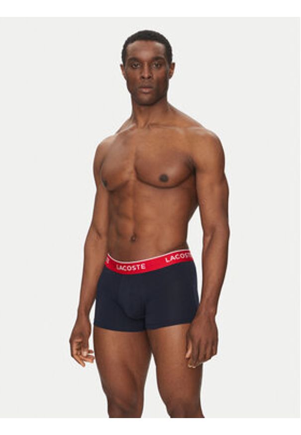 Lacoste Komplet 3 par bokserek 5H1297 Granatowy. Kolor: niebieski. Materiał: bawełna