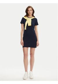 TOMMY HILFIGER - Tommy Hilfiger Sukienka codzienna New Cody WW0WW42721 Granatowy Slim Fit. Okazja: na co dzień. Kolor: niebieski. Materiał: bawełna. Typ sukienki: proste. Styl: casual