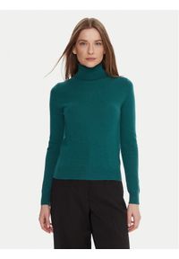United Colors of Benetton - United Colors Of Benetton Golf 1002D2348 Zielony Regular Fit. Typ kołnierza: golf. Kolor: zielony. Materiał: wełna