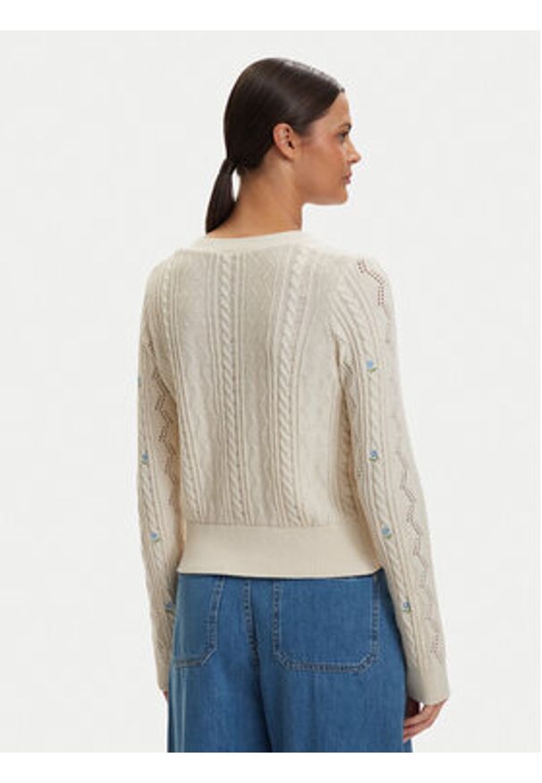 only - ONLY Kardigan Mist 15363392 Beżowy Slim Fit. Kolor: beżowy. Materiał: syntetyk