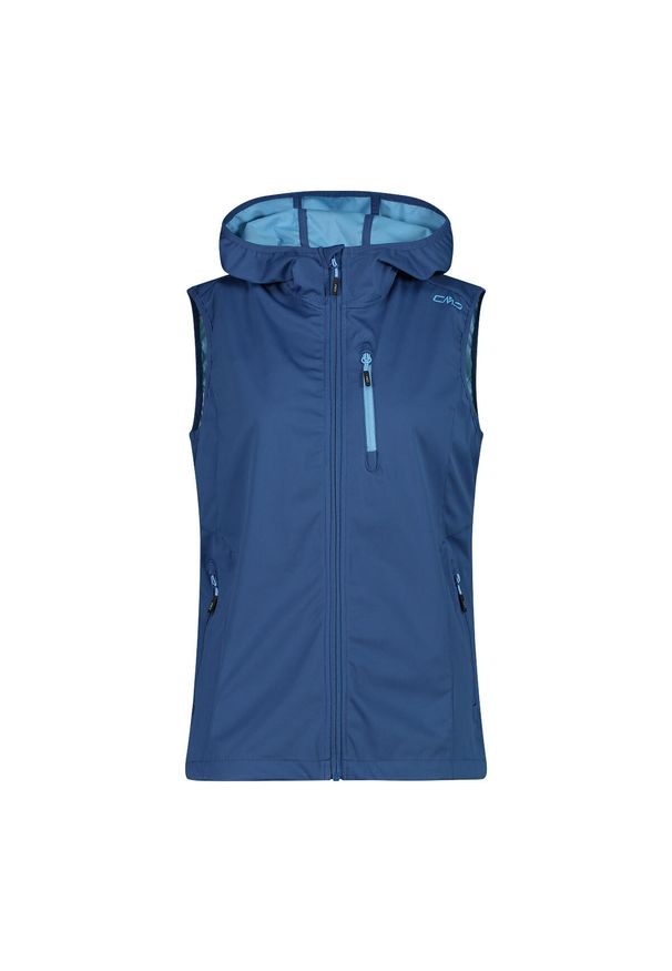 Kurtka z kapturem damska CMP. Typ kołnierza: kaptur. Kolor: niebieski. Sport: turystyka piesza