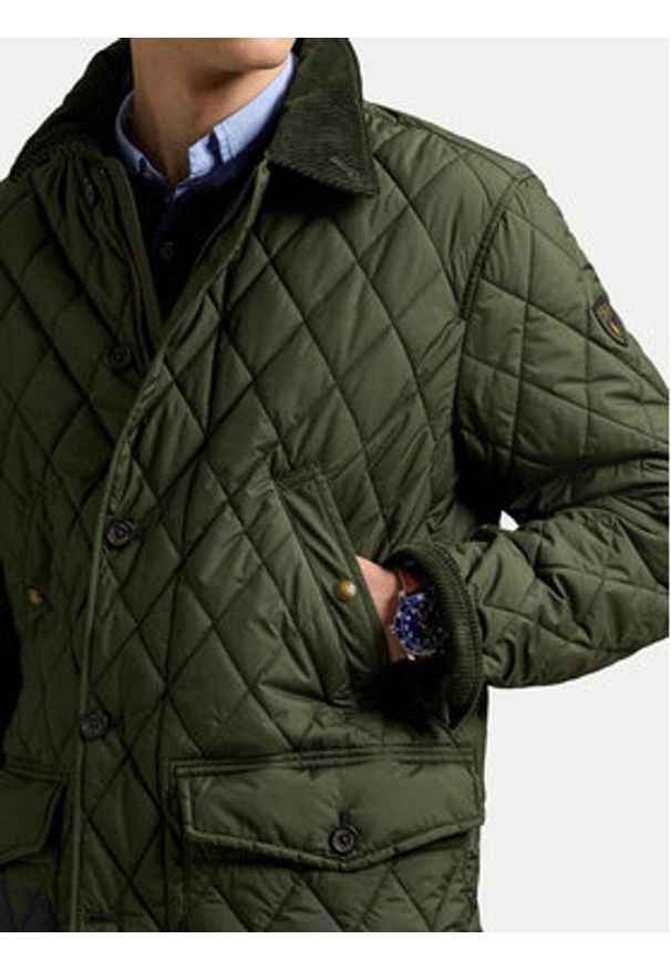 Polo Ralph Lauren Kurtka przejściowa 710938510002 Zielony Regular Fit. Typ kołnierza: polo. Kolor: zielony. Materiał: syntetyk