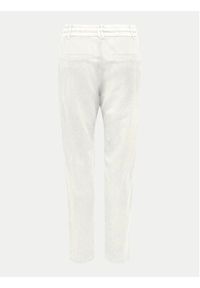 only - ONLY Spodnie materiałowe Caro Poptrash 15278710 Biały Comfort Fit. Kolor: biały. Materiał: len