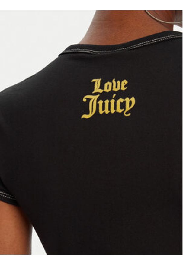 Juicy Couture T-Shirt JCNCT225460 Czarny Regular Fit. Kolor: czarny. Materiał: bawełna