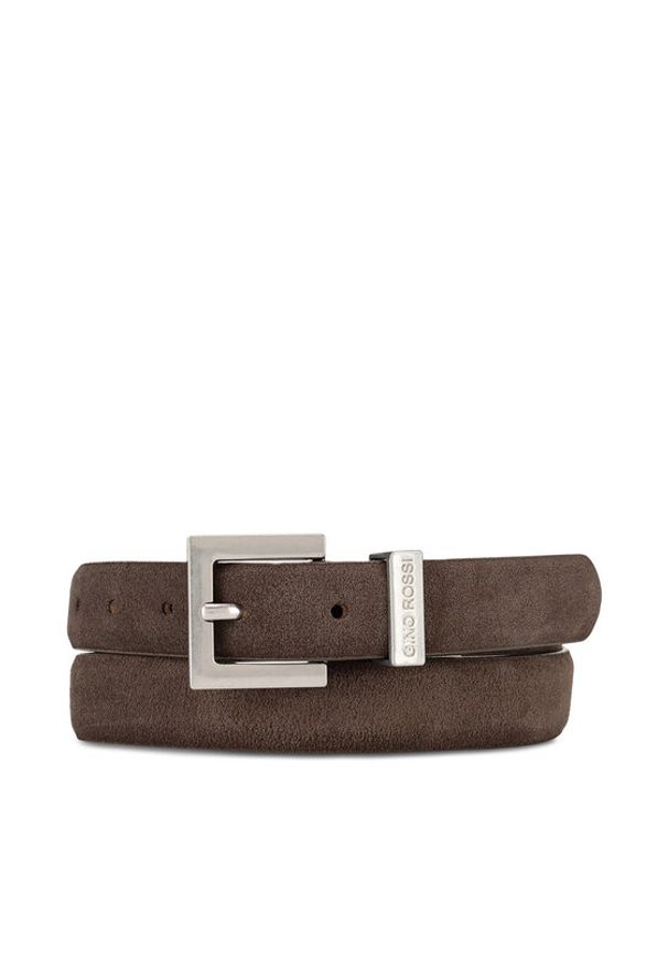 Gino Rossi Pasek Damski BLYL24004-1-S Brązowy. Kolor: brązowy. Materiał: zamsz, skóra