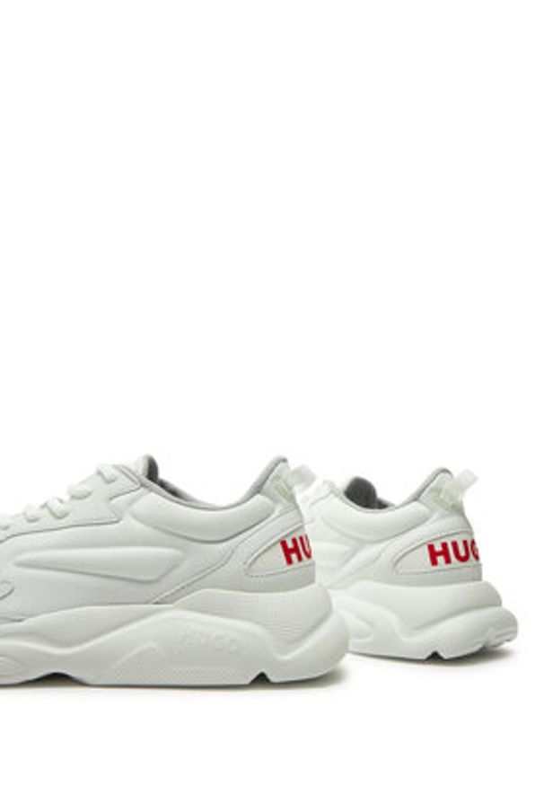 Hugo - HUGO Sneakersy Leon 50536960 Biały. Kolor: biały. Materiał: skóra