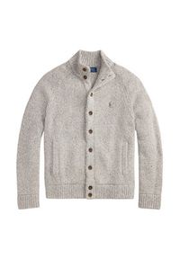 Polo Ralph Lauren Kardigan 710979109002 Szary Regular Fit. Typ kołnierza: polo. Kolor: szary. Materiał: wełna #3
