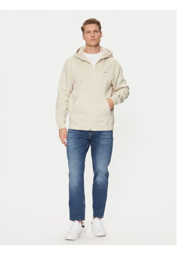 Tommy Jeans Bluza DM0DM20743 Beżowy Regular Fit. Kolor: beżowy. Materiał: bawełna