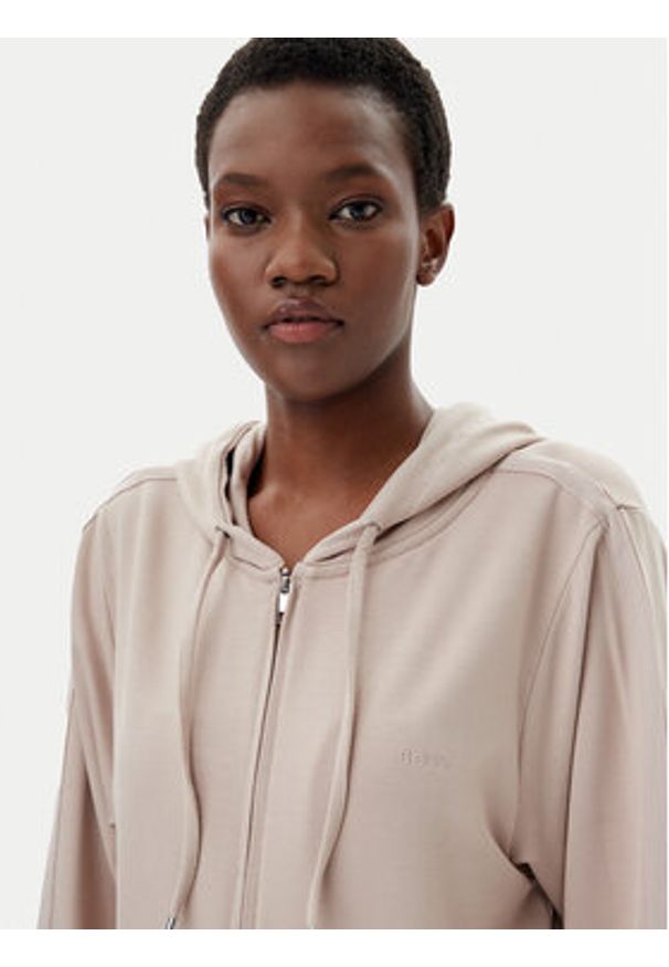 BOSS Bluza Icon 50540064 Beżowy Regular Fit. Kolor: beżowy. Materiał: wiskoza