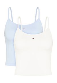 Tommy Jeans Komplet 2 topów Essential DW0DW18148 Kolorowy Regular Fit. Materiał: bawełna. Wzór: kolorowy #8