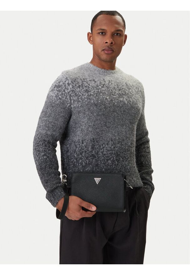 Guess Saszetka HMMISA P6157 Czarny. Kolor: czarny. Materiał: skóra