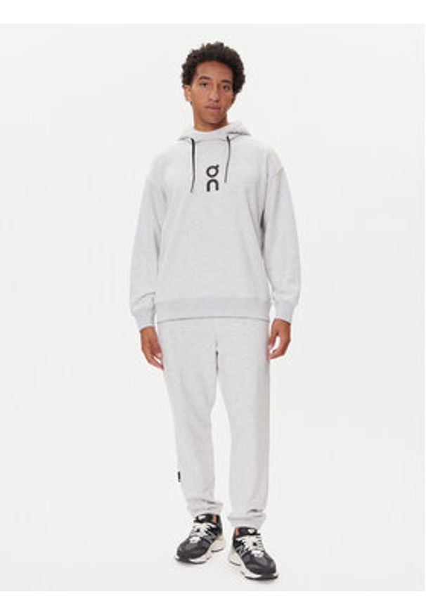 On Bluza Club Hoodie 1ME1003 Szary Relaxed Fit. Kolor: szary. Materiał: bawełna