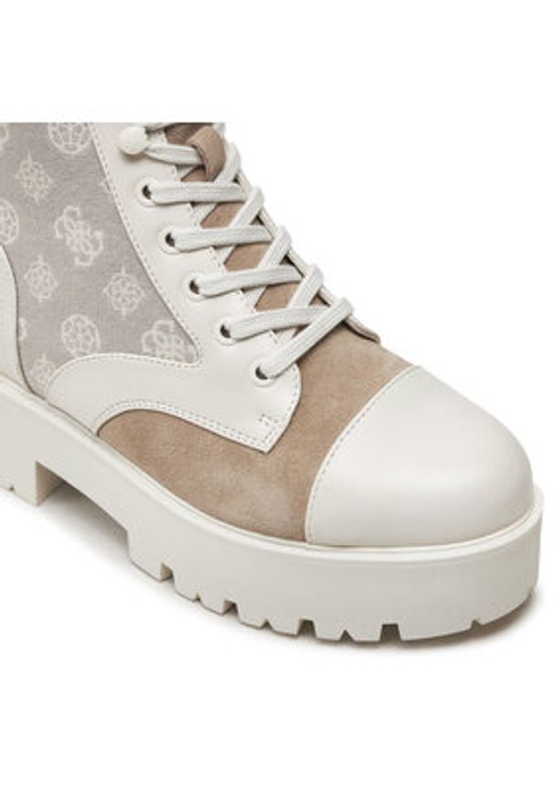 Guess Botki Vaina2 FLTSL2 ELE10 Écru. Materiał: skóra