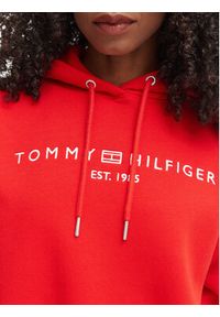 TOMMY HILFIGER - Tommy Hilfiger Bluza WW0WW47832 Czerwony Regular Fit. Kolor: czerwony. Materiał: bawełna #5