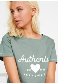bonprix - T-shirt. Okazja: na co dzień. Kolor: zielony. Styl: casual #2