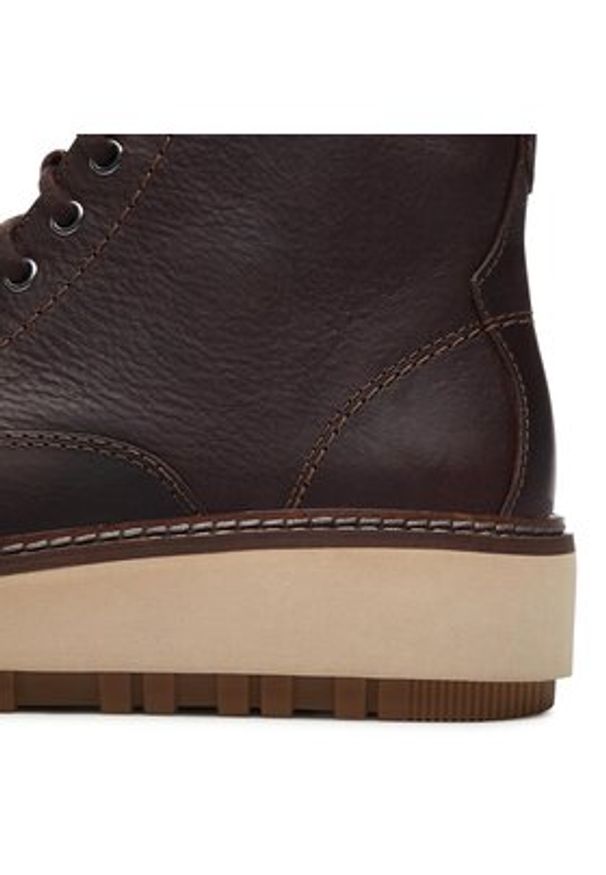 Clarks Trzewiki Orianna W Lace 261747994 Brązowy. Kolor: brązowy. Materiał: skóra