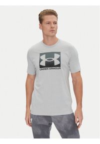 Under Armour T-Shirt Boxed Sports 1386793 Szary Loose Fit. Kolor: szary. Materiał: syntetyk, bawełna