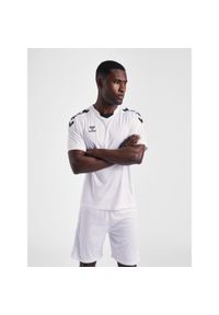 Koszulka piłkarska z krótkim rękawem męska Hummel Core XK Poly Jersey S/S. Kolor: biały. Materiał: jersey. Długość rękawa: krótki rękaw. Długość: krótkie. Sport: piłka nożna