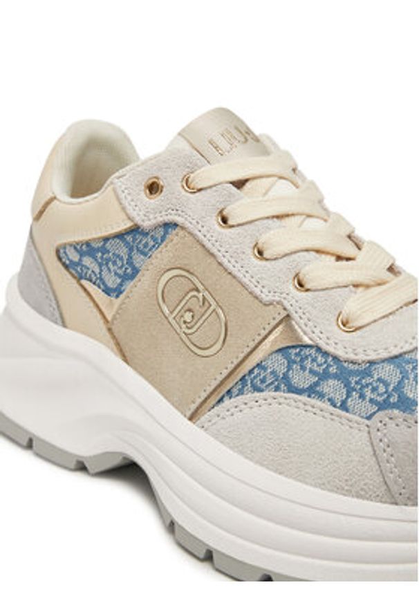 Liu Jo Sneakersy Eva 02 BA5065 PX617 Szary. Kolor: szary. Materiał: skóra, zamsz