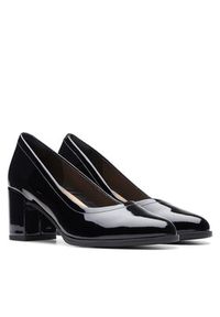 Clarks Czółenka Freva 55 Court 26174873 Czarny. Kolor: czarny. Materiał: skóra, lakier #7