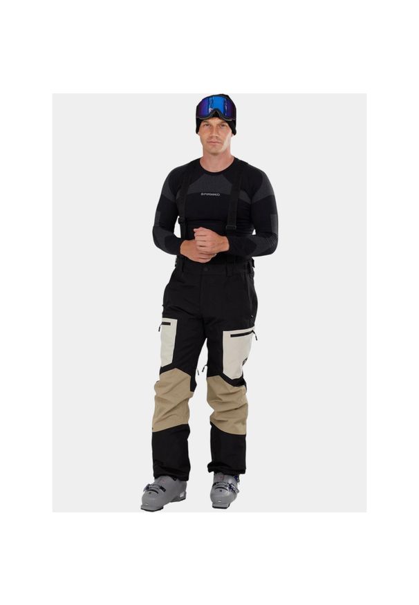 FUNDANGO - Spodnie Narciarskie Męskie Fundango Nexara ECO 3L. Kolor: beżowy, wielokolorowy, czarny. Materiał: materiał. Sezon: zima. Sport: narciarstwo