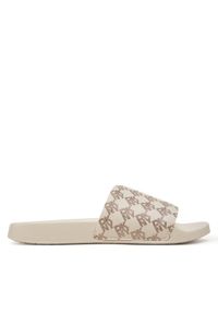 DKNY Klapki Zella K2533210 Beżowy. Kolor: beżowy. Materiał: materiał #1