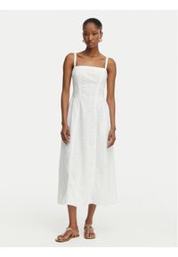 Guess Sukienka letnia W6GK44 W1884 Biały Regular Fit. Kolor: biały. Materiał: bawełna. Sezon: lato #1
