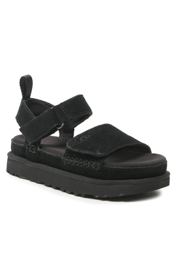 Ugg Sandały W Goldenstar Sandals 1136783 Czarny. Kolor: czarny. Materiał: skóra, zamsz
