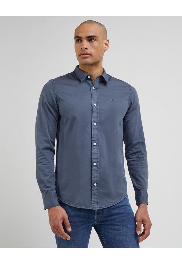 Lee - LEE PATCH SHIRT MĘSKA KOSZULA TAINT GREY LL37BMA66