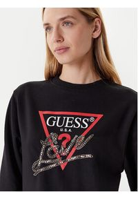 Guess Bluza W5YQ06 KB681 Czarny Regular Fit. Kolor: czarny. Materiał: syntetyk #3