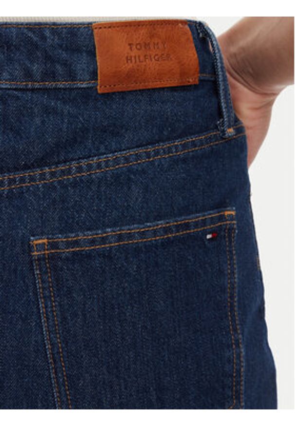 TOMMY HILFIGER - Tommy Hilfiger Spódnica jeansowa WW0WW44390 Granatowy Regular Fit. Kolor: niebieski. Materiał: bawełna