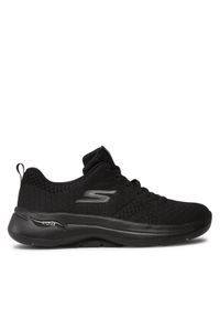 skechers - Skechers Sneakersy Go Walk Arch Fit 124403/BBK Czarny. Kolor: czarny. Materiał: materiał