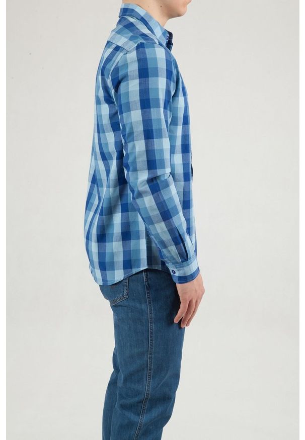 Wrangler - KOSZULA MĘSKA WRANGLER LS 1 PKT SHIRT DIRECTOIRE BLUE W5M24MXKL 112130213