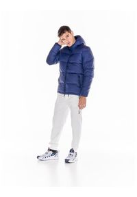 LEONE 1947 APPAREL - Męska kurtka z kapturem Welcome Back. Typ kołnierza: kaptur. Kolor: niebieski. Materiał: tkanina. Sport: turystyka piesza
