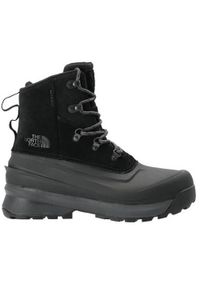 Buty do chodzenia męskie The North Face Chilkat V Lace WP. Wysokość cholewki: za kostkę. Zapięcie: sznurówki. Kolor: czarny. Materiał: materiał, skóra, syntetyk. Szerokość cholewki: normalna. Sport: turystyka piesza