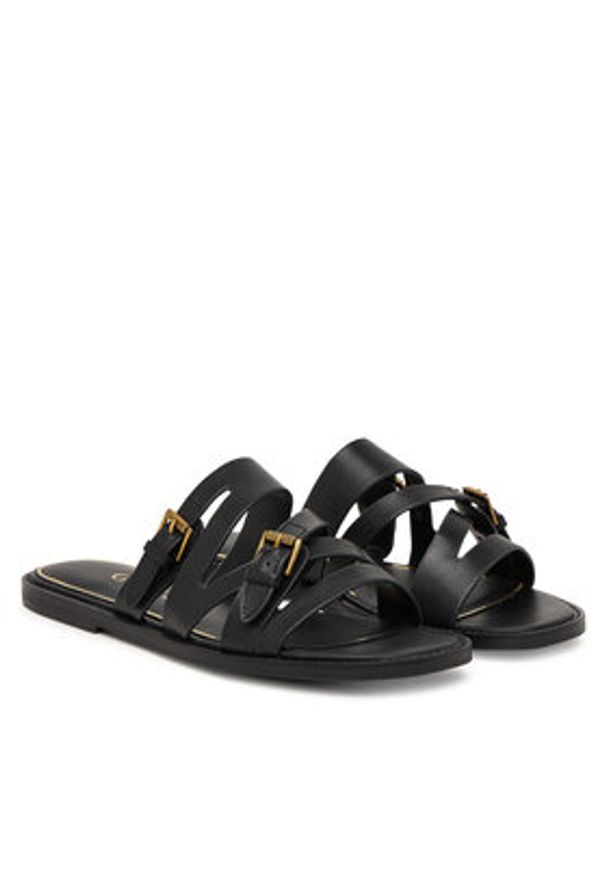 Guess Klapki FLJGRY LEA03 Czarny. Kolor: czarny. Materiał: skóra