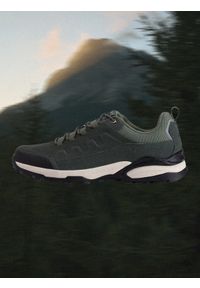 4f - 4F Niskie buty trekkingowe męskie - khaki 46. Wysokość cholewki: przed kostkę. Kolor: brązowy, wielokolorowy, oliwkowy. Materiał: zamsz. Szerokość cholewki: normalna