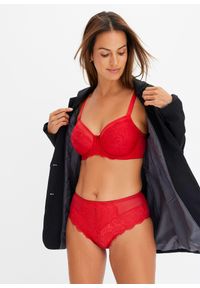 bonprix - Figi maxi (2 pary). Kolor: czarny. Materiał: koronka. Wzór: koronka #3