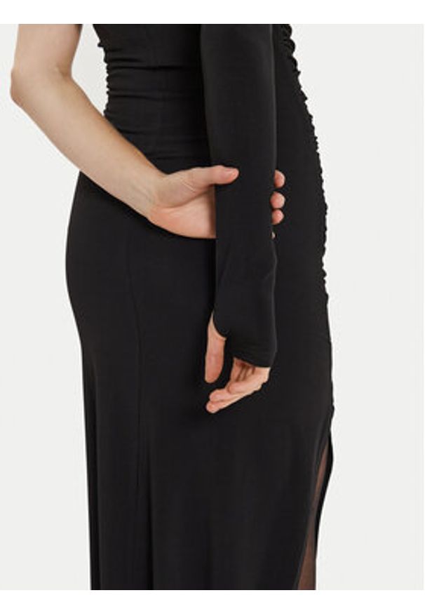 Eleh Sukienka wieczorowa E00241 Czarny Slim Fit. Kolor: czarny. Materiał: syntetyk. Styl: wizytowy